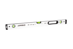 POZIOMNICA PRO S800 BIAŁA 2xFREZ  80cm LIBELLA 2% Z UCHWYTAMI