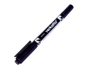 MARKER PERMANENTNY DWUSTRONNY CIEŃKI CZARNY VERKATTO