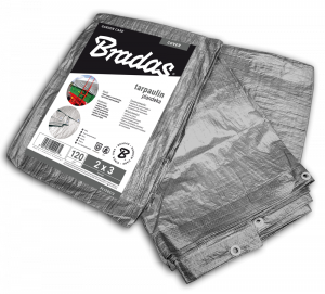PLANDEKA WZMACNIANA SILVER 120g  4x6 BRADAS