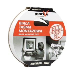 TAŚMA MONTAŻOWA BIAŁA 19mm/5m MOTIVE