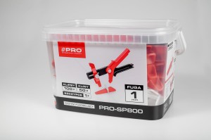 SYSTEM POZIOMUJĄCY PRO-SP800 FUGA 1mm KLIPSY/KLINY+SZCZYPCE 100/50szt
