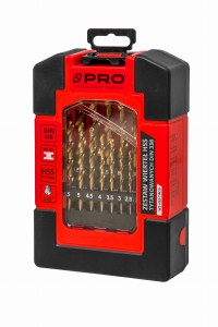 KPL.WIERTEŁ DO METALU TYTAN HSS TIN 19szt. PRO
