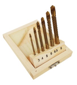 WIERTŁA FREZUJĄCE 3-8mm 6szt SILVER