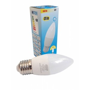 ŻARÓWKA LED  6W ŚWIECZKA E27 B.CIEPŁA