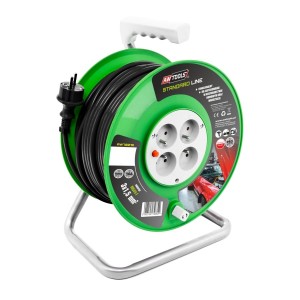 PRZEDŁUŻACZ BĘBNOWY STANDARD 25m 4gn 3x1,5mm 16A 3680W AW