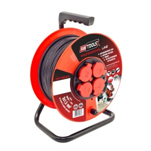 PRZEDŁUŻACZ BĘBNOWY PROFI 25m 4gn 3x1,5mm 16A 3680W AW
