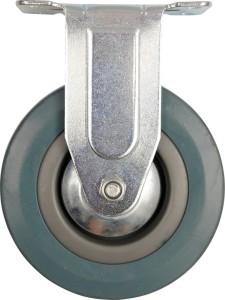 KOŁO  75 STAŁE METAL/GUMA SZARA