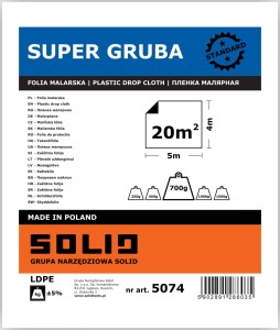 FOLIA MALARSKA SOLID 4x5 SUPER GRUBA LDPE