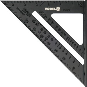 KĄTOWNIK ALUMINIOWY ZE STOPKĄ 250mm VOREL