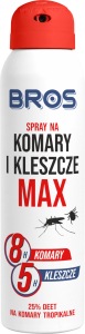 BROS SPRAY NA KOMARY I KLESZCZE MAX 90ml