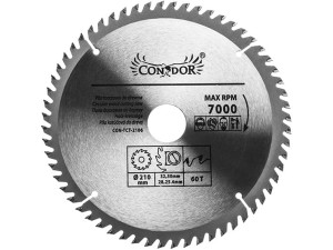 PIŁA WIDIOWA CONDOR 210x32mm 60T TARCZA DO PILARKI