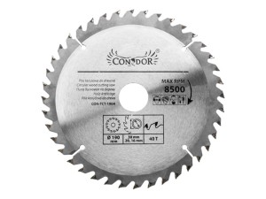 PIŁA WIDIOWA CONDOR 190x30mm 40T TARCZA DO PILARKI