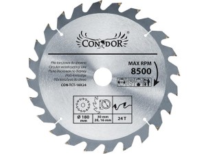 PIŁA WIDIOWA CONDOR 180x30mm 24T TARCZA DO PILARKI
